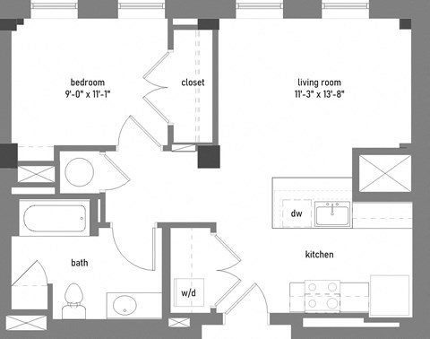 UNIT TYPE 6C at The Lady, Columbia, SC